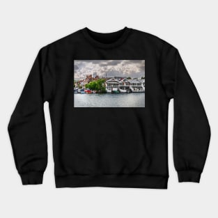 Boathouses At Henley on Thames Crewneck Sweatshirt